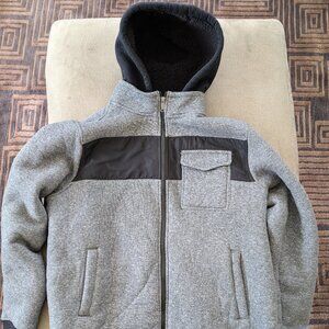 Urban Pipeline Full Zip Hoodie Gray and Black Size Large